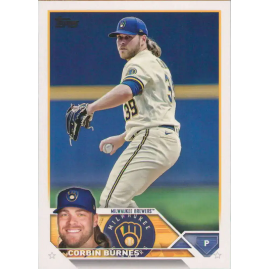 2023 Topps #225 Corbin Burnes NM-MT Milwaukee Brewers Baseball Card - Baseball Card Single