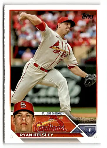 2023 Topps Ryan Helsley baseball card with original gloss featuring Ryan Helsley and Simply Sandoval