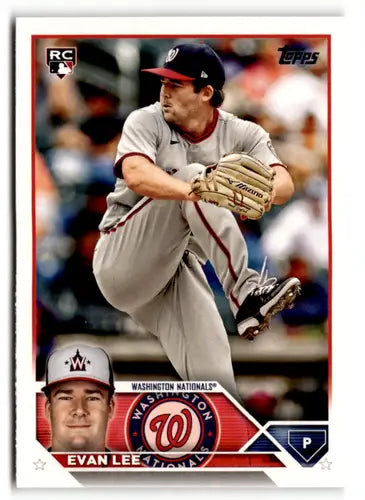 Evan Lee baseball card 2023 Topps #243 with original gloss Evan Lee NM-MT Rookie Nationals