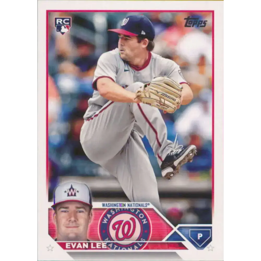 2023 Topps #243 Evan Lee NM-MT RC Rookie Washington Nationals Baseball Card - Baseball Card Single