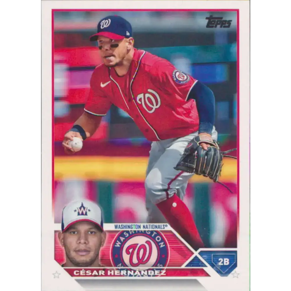 2023 Topps #244 Cesar Hernandez NM-MT Washington Nationals Baseball Card - Baseball Card Single