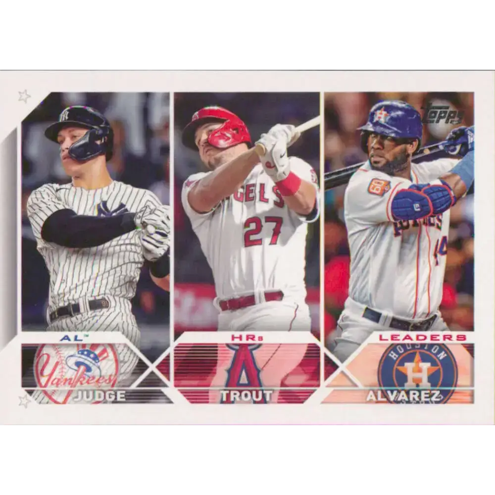 2023 Topps #246 Aaron Judge/Mike Trout/Yordan Alvarez NM-MT Baseball Card