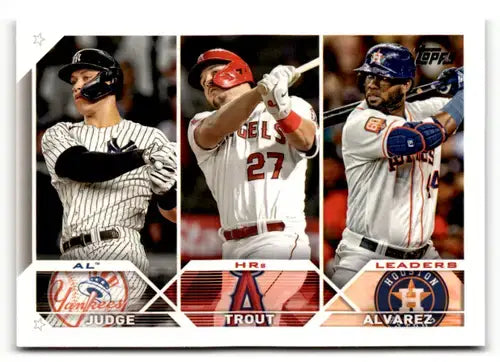 2023 Topps #246 Aaron Judge/Mike Trout/Yordan Alvarez NM-MT ID:49420 - Baseball Card Single