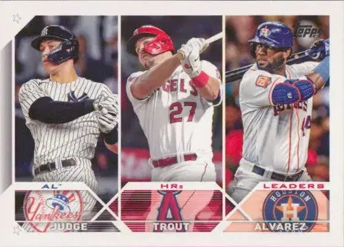 2023 Topps #246 Aaron Judge/Mike Trout/Yordan Alvarez NM-MT ID:57015 - Baseball Card Single