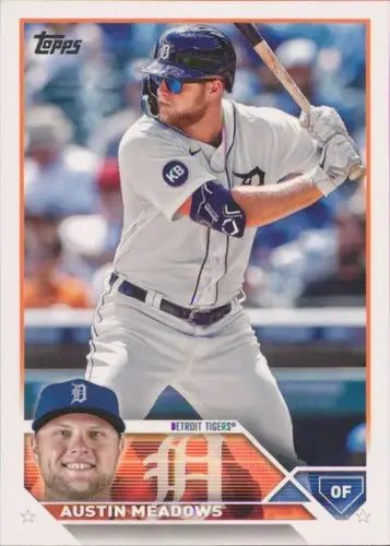 2023 Topps Austin Meadows Baseball Trading Card with Original Gloss NM-MT Tigers