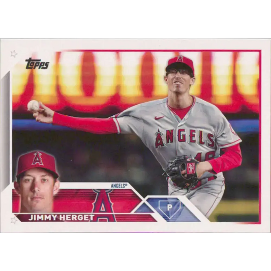 2023 Topps #254 Jimmy Herget NM-MT Los Angeles Angels Baseball Card - Baseball Card Single