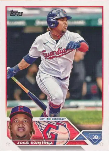 Original gloss of Jose Ramirez baseball card 2023 Topps #256 NM-MT Guardians