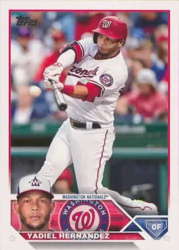 2023 Topps #257 Yadiel Hernandez NM-MT Nationals ID:50195 - Baseball Card Single