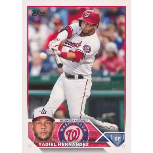 2023 Topps #257 Yadiel Hernandez NM-MT Washington Nationals Baseball Card - Baseball Card Single