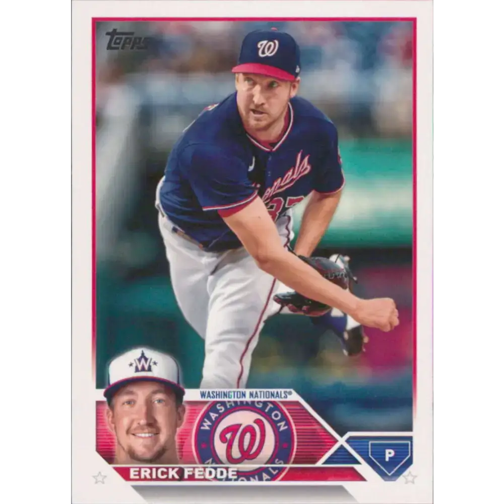 2023 Topps #258 Erick Fedde NM-MT Washington Nationals Baseball Card - Baseball Card Single