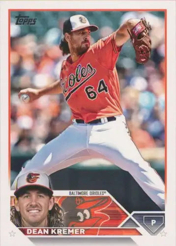2023 Topps Dean Kremer baseball card with original gloss, NM-MT Orioles ID 56885