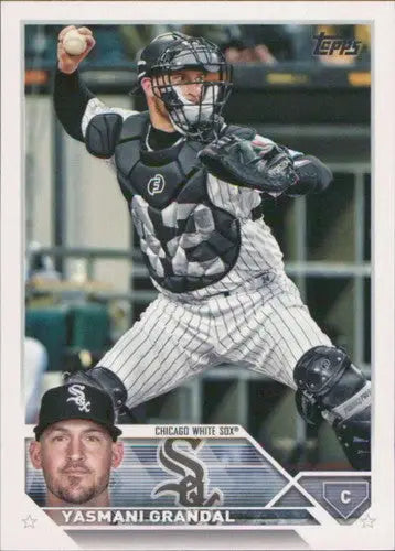 Yasmani Grandal baseball card with original gloss from 2023 Topps #268 Simply Sandoval