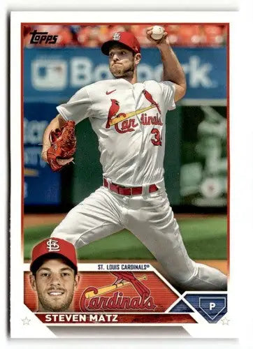 2023 Topps Steven Matz baseball card with original gloss and Simply Sandoval branding