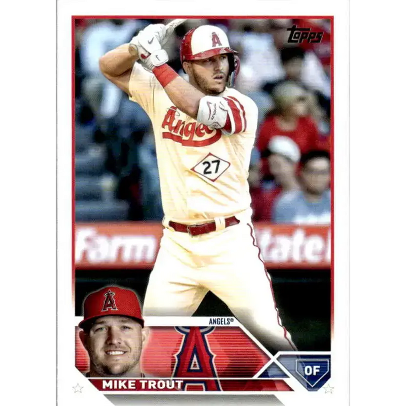 2023 Topps #27 Mike Trout NM-MT Los Angeles Angels Baseball Card - Baseball Card Single