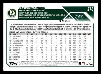 2023 Topps #276 David MacKinnon - Baseball Card Single