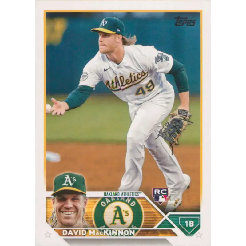 2023 Topps #276 David MacKinnon NM-MT RC Rookie Oakland Athletics Baseball Card - Baseball Card Single