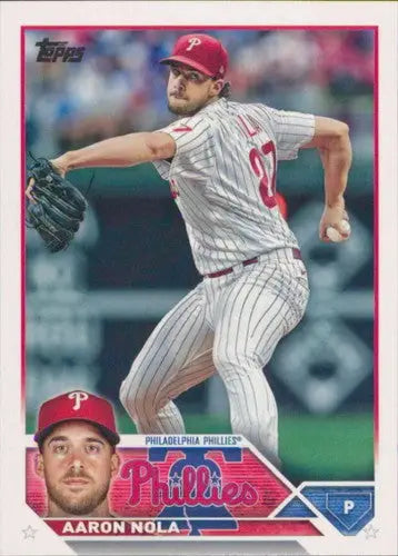 2023 Topps Aaron Nola baseball card original gloss NM-MT Phillies ID 50284