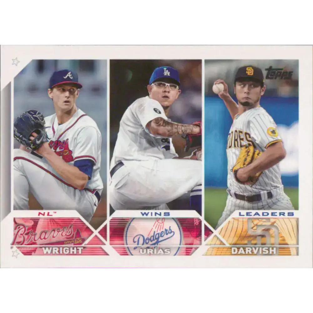 2023 Topps #284 Yu Darvish/Julio Urias/Kyle Wright NM-MT Baseball Card - Baseball Card Single