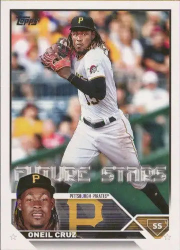 2023 Topps Oneil Cruz baseball card with original gloss NM-MT Pirates ID 58025