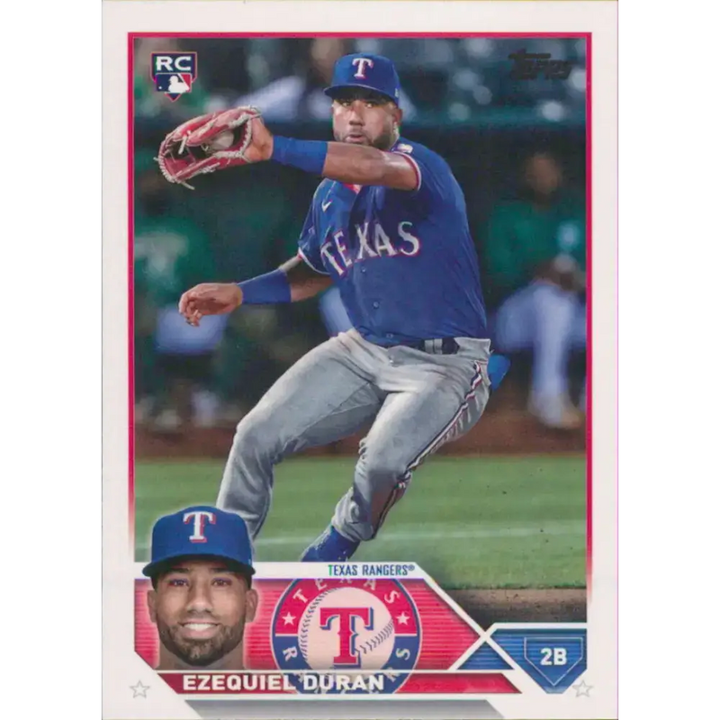 2023 Topps #286 Ezequiel Duran NM-MT RC Rookie Texas Rangers Baseball Card - Baseball Card Single