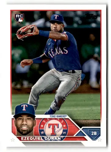 Ezequiel Duran baseball card with original gloss 2023 Topps NM Near Mint RC Rookie