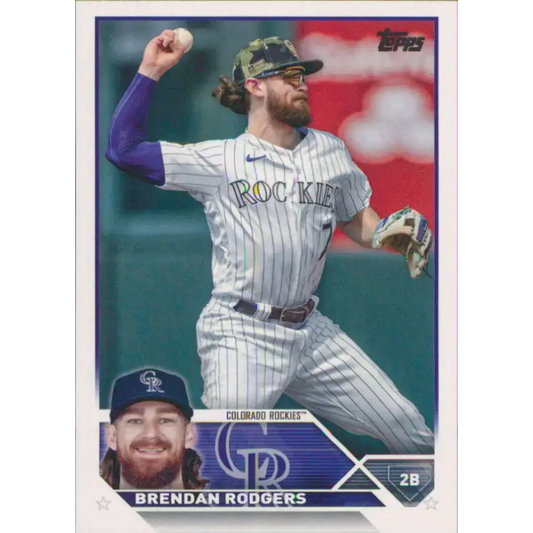 2023 Topps #287 Brendan Rodgers NM-MT Colorado Rockies Baseball Card - Baseball Card Single