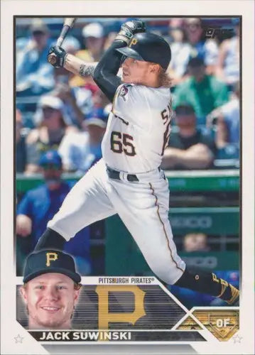 Original gloss Jack Suwinski baseball card 2023 Topps NM-MT Pirates ID:76230