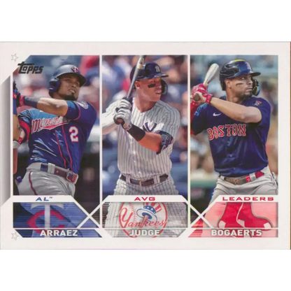 2023 Topps #289 Luis Arraez/Aaron Judge/Xander Bogaerts NM-MT Baseball Card