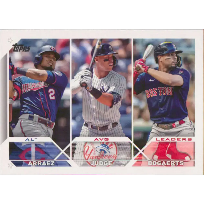 2023 Topps #289 Luis Arraez/Aaron Judge/Xander Bogaerts NM-MT Baseball Card - Baseball Card Single