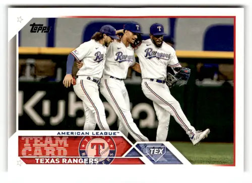 Original gloss Texas Rangers baseball card 2023 Topps NM-MT Texas Rangers ID 49657
