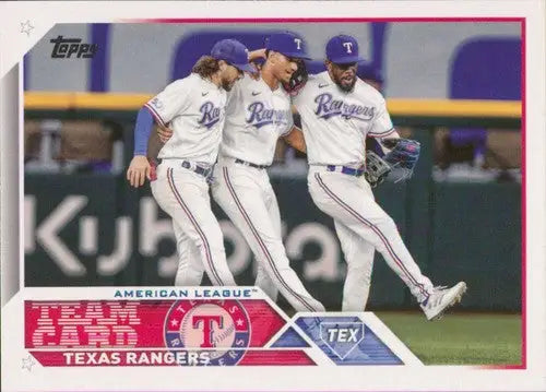 Original gloss Texas Rangers baseball card 2023 Topps NM-MT Texas Rangers ID52631
