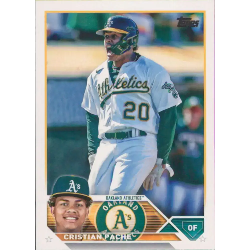 2023 Topps #296 Cristian Pache NM-MT Oakland Athletics Baseball Card - Baseball Card Single
