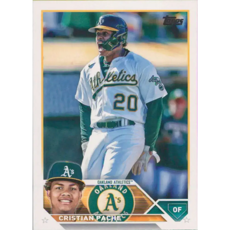 2023 Topps #296 Cristian Pache NM-MT Oakland Athletics Baseball Card - Baseball Card Single