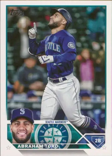 Original gloss Abraham Toro NM-MT baseball card from 2023 Topps #297 Mariners