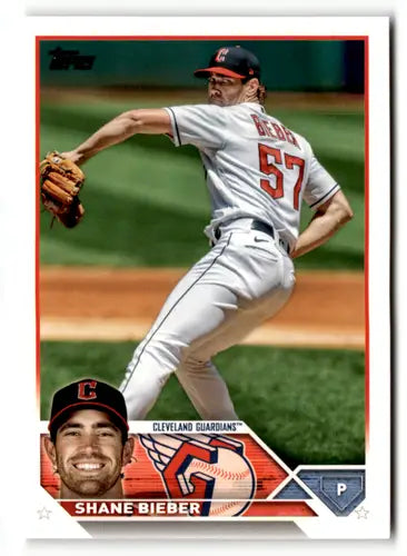 2023 Topps #298 Shane Bieber NM Near Mint Guardians ID:49527 - Baseball Card Single