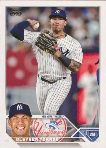 2023 Topps Gleyber Torres NM-MT baseball card with original gloss featuring Yankees
