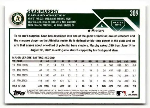 2023 Topps #309 Sean Murphy NM ID:50686 - Baseball Card Single