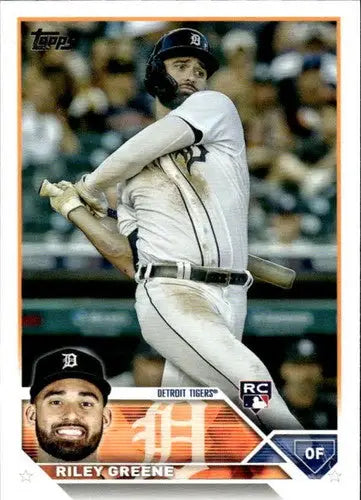 Original gloss Riley Greene rookie Tigers baseball card from 2023 Topps series