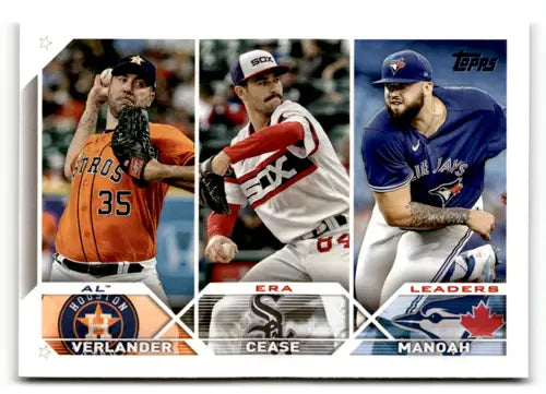 2023 Topps #311 Alek Manoah/Justin Verlander/Dylan Cease NM-MT ID:49511 - Baseball Card Single