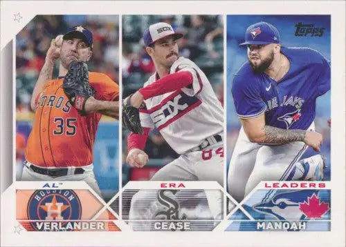 2023 Topps #311 Alek Manoah/Justin Verlander/Dylan Cease NM-MT ID:50211 - Baseball Card Single
