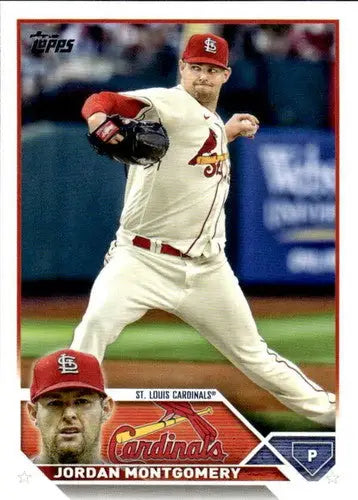 Original gloss Jordan Montgomery baseball card from 2023 Topps NM-MT Cardinals