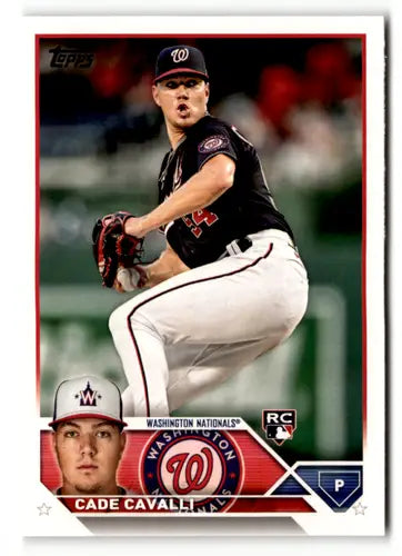 2023 Topps #320 Cade Cavalli NM-MT RC Rookie Nationals ID:49581 - Baseball Card Single