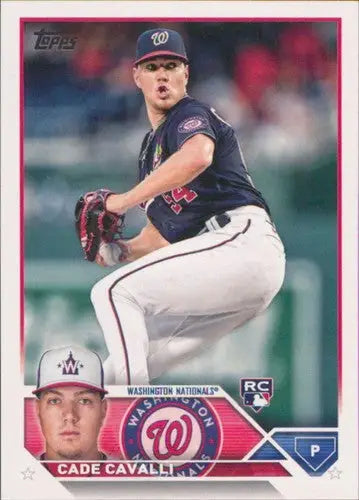 2023 Topps Cade Cavalli baseball card with original gloss, Cade Cavalli NM-MT RC rookie