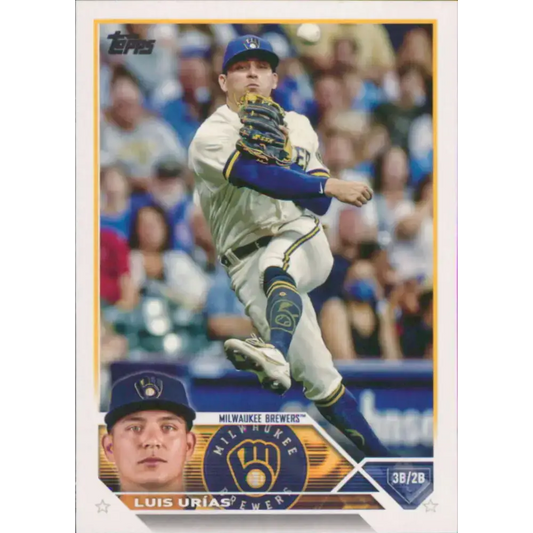 2023 Topps #322 Luis Urias NM-MT Milwaukee Brewers Baseball Card - Baseball Card Single