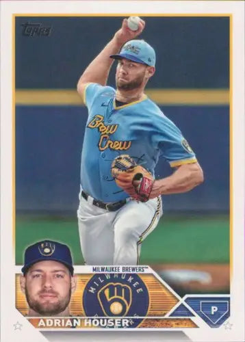 2023 Topps Adrian Houser baseball card with original gloss, NM-MT condition
