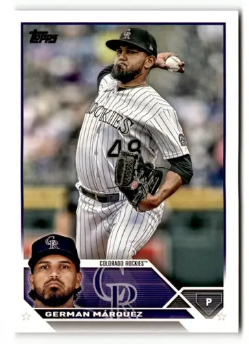 2023 Topps #325 German Marquez NM-MT Rockies ID:49587 - Baseball Card Single