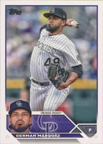 2023 Topps #325 German Marquez NM-MT Rockies ID:56910 - Baseball Card Single