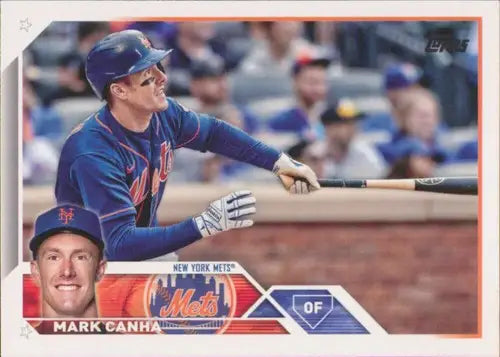 2023 Topps Mark Canha baseball card with original gloss Mets ID 58980 various players