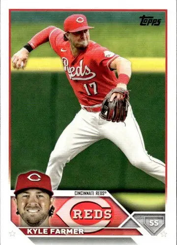 2023 Topps #33 Kyle Farmer NM-MT Reds ID:49530 - Baseball Card Single