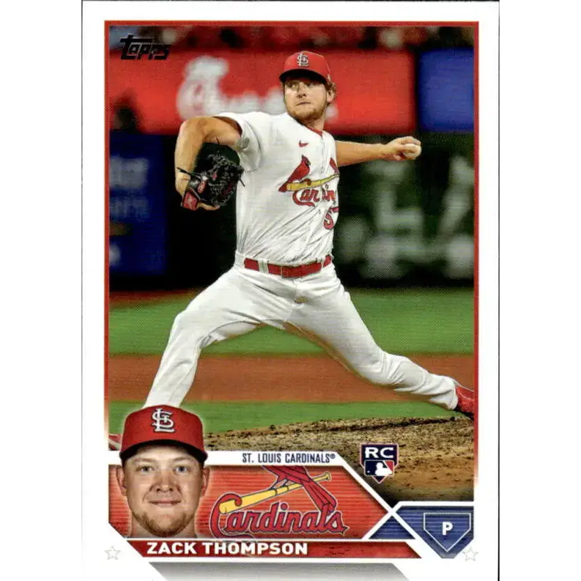 2023 Topps #34 Zack Thompson NM-MT RC Rookie St. Louis Cardinals Baseball Card - Baseball Card Single